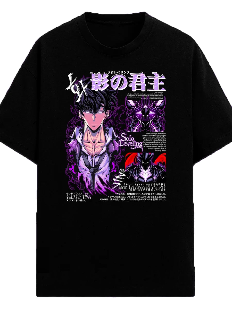 Anime T-shirt 100% Cotton Solo Leveling