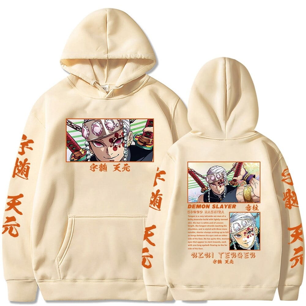 Bawełniana bluza z kapturem Demon Slayer Uzui Tengen