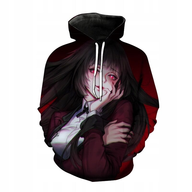 Anime 3D Print Hoodie Kakegurui