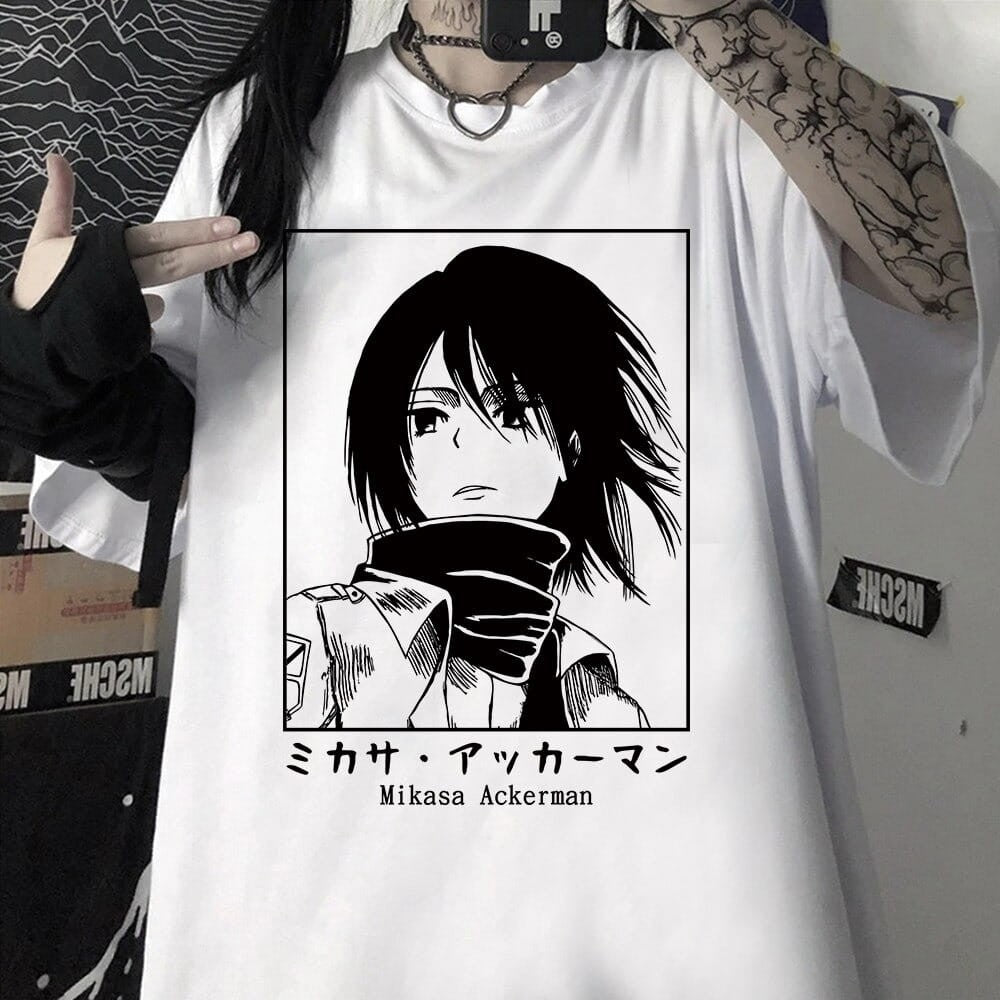 Anime 100% Cotton T-Shirt Attack on Titan Designs