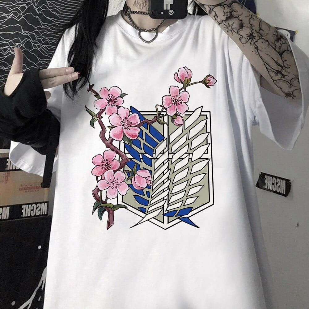 Anime 100% Cotton T-Shirt Attack on Titan Designs