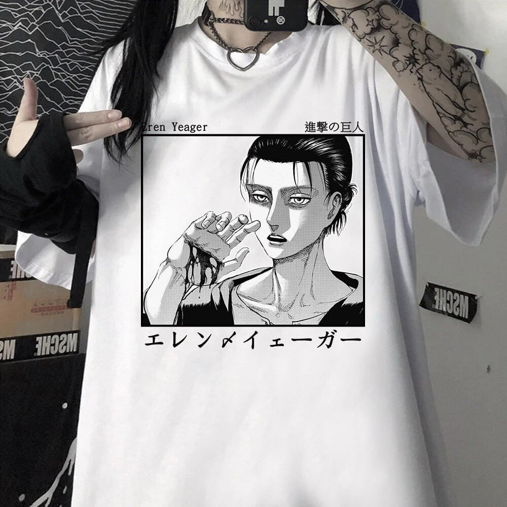 Anime 100% Cotton T-Shirt Attack on Titan Designs