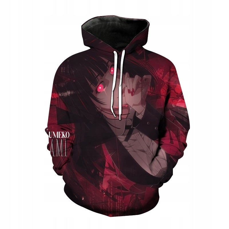 Anime 3D Print Hoodie Kakegurui