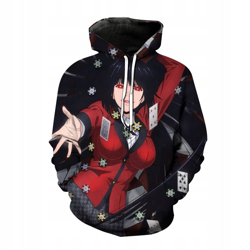 Anime 3D Print Hoodie Kakegurui