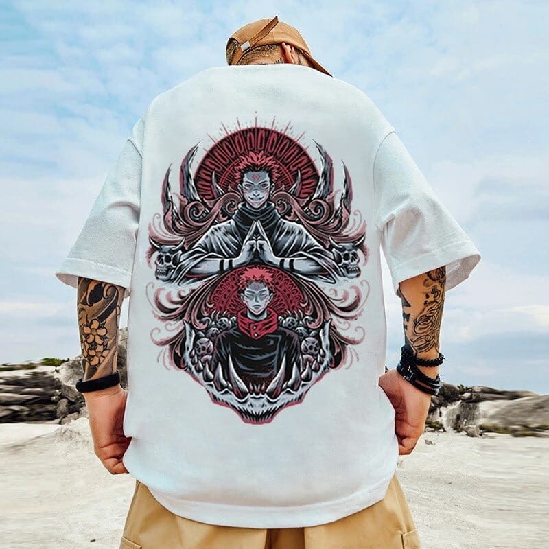 Anime 100% Cotton T-Shirt Jujutsu Kaisen Sukuna