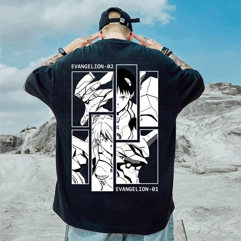 T-Shirt T-shirt Anime 100% Neon Genesis Evangelion