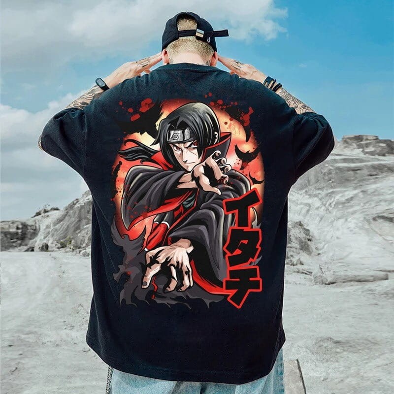 Anime 100% Cotton T-Shirt Naruto Shippuden Itachi Uchicha
