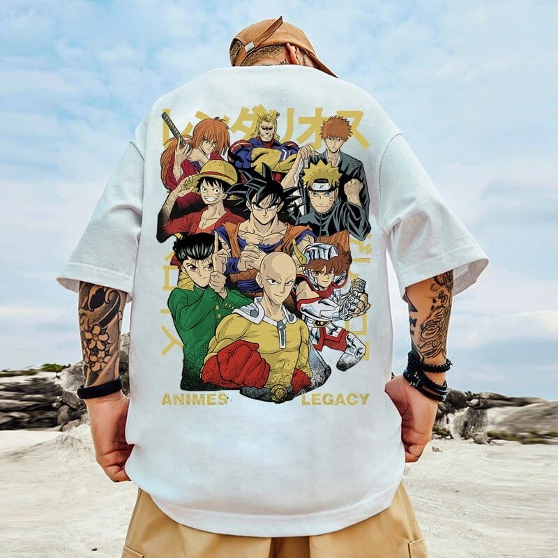 Anime 100% Cotton T-Shirt Bohaterowie