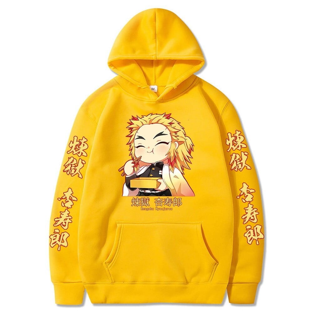 Anime Cotton Hoodie Demon Slayer Rengoku