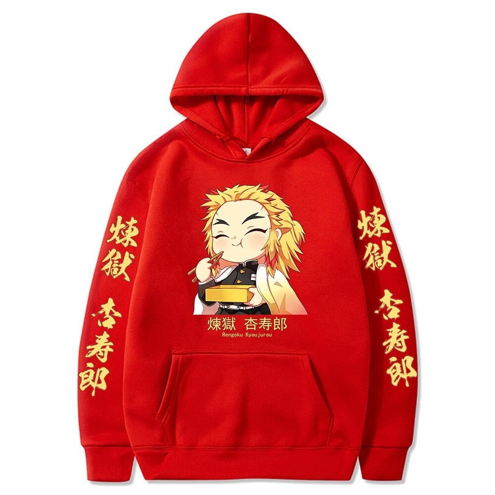 Anime Cotton Hoodie Demon Slayer Rengoku