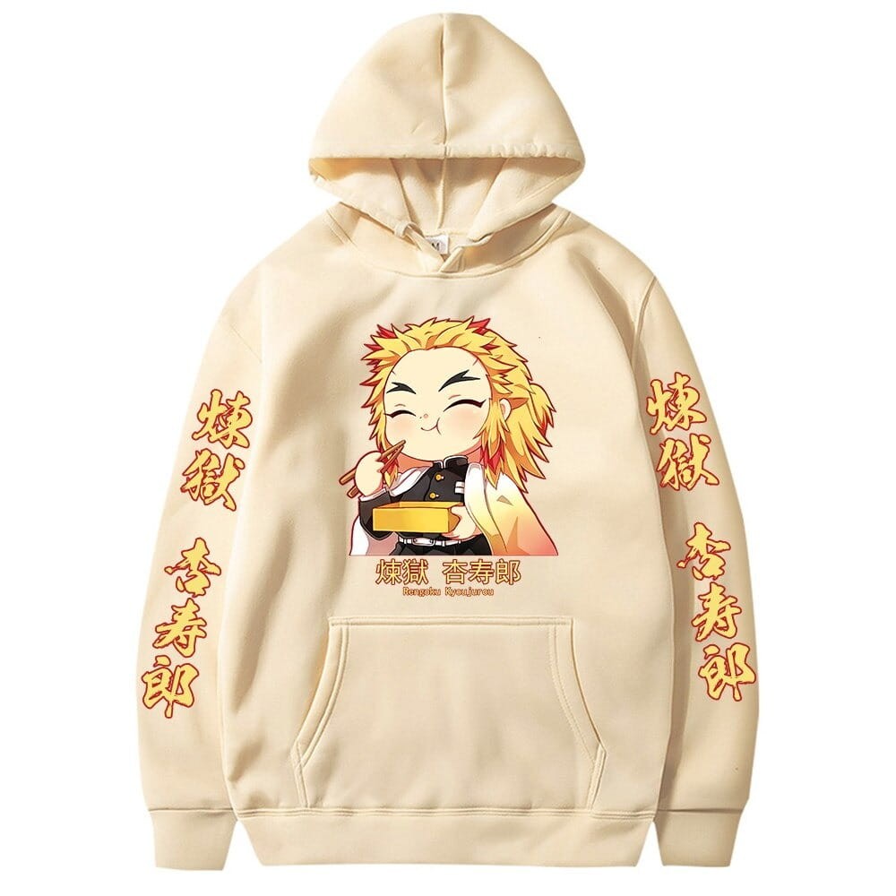 Anime Cotton Hoodie Demon Slayer Rengoku