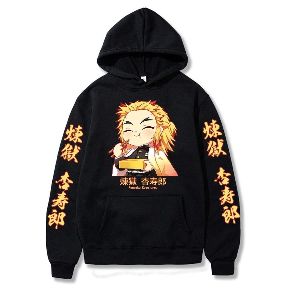 Anime Cotton Hoodie Demon Slayer Rengoku