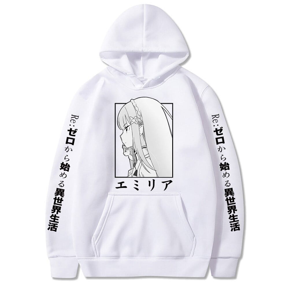 Re: Zero Emilia Anime Cotton Hoodie