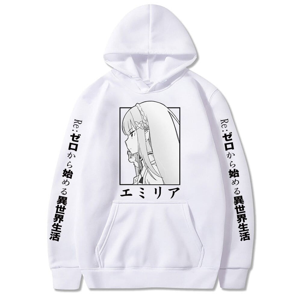 Anime Cotton Hoodie Re: Zero Emilia