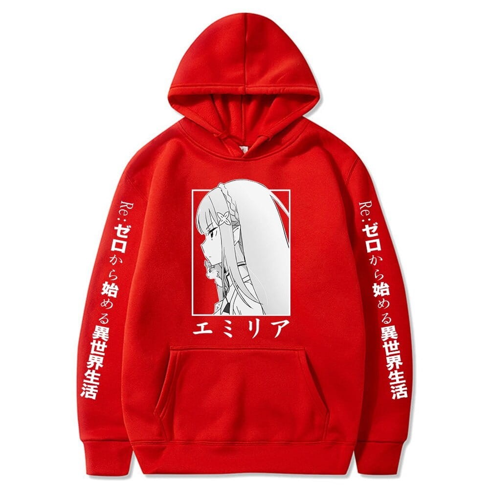 Anime Cotton Hoodie Re: Zero Emilia