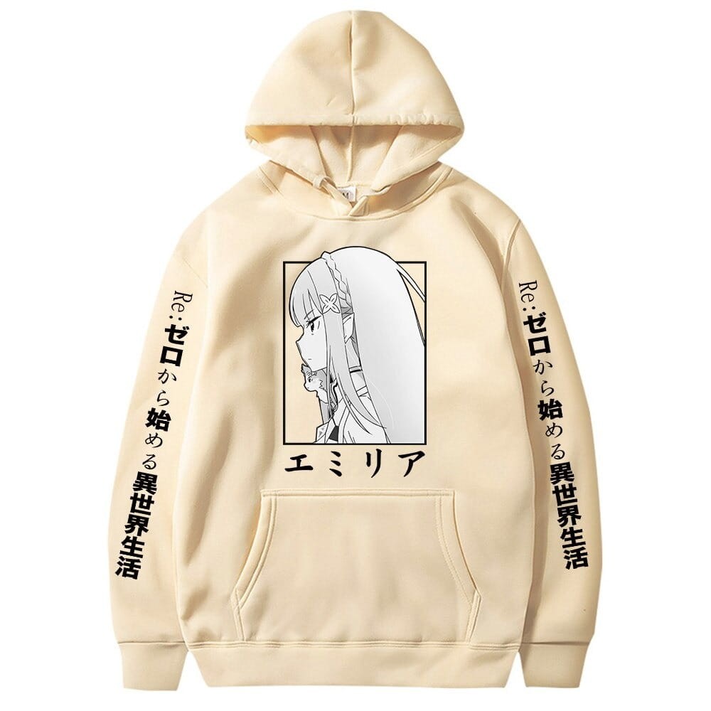 Anime Cotton Hoodie Re: Zero Emilia