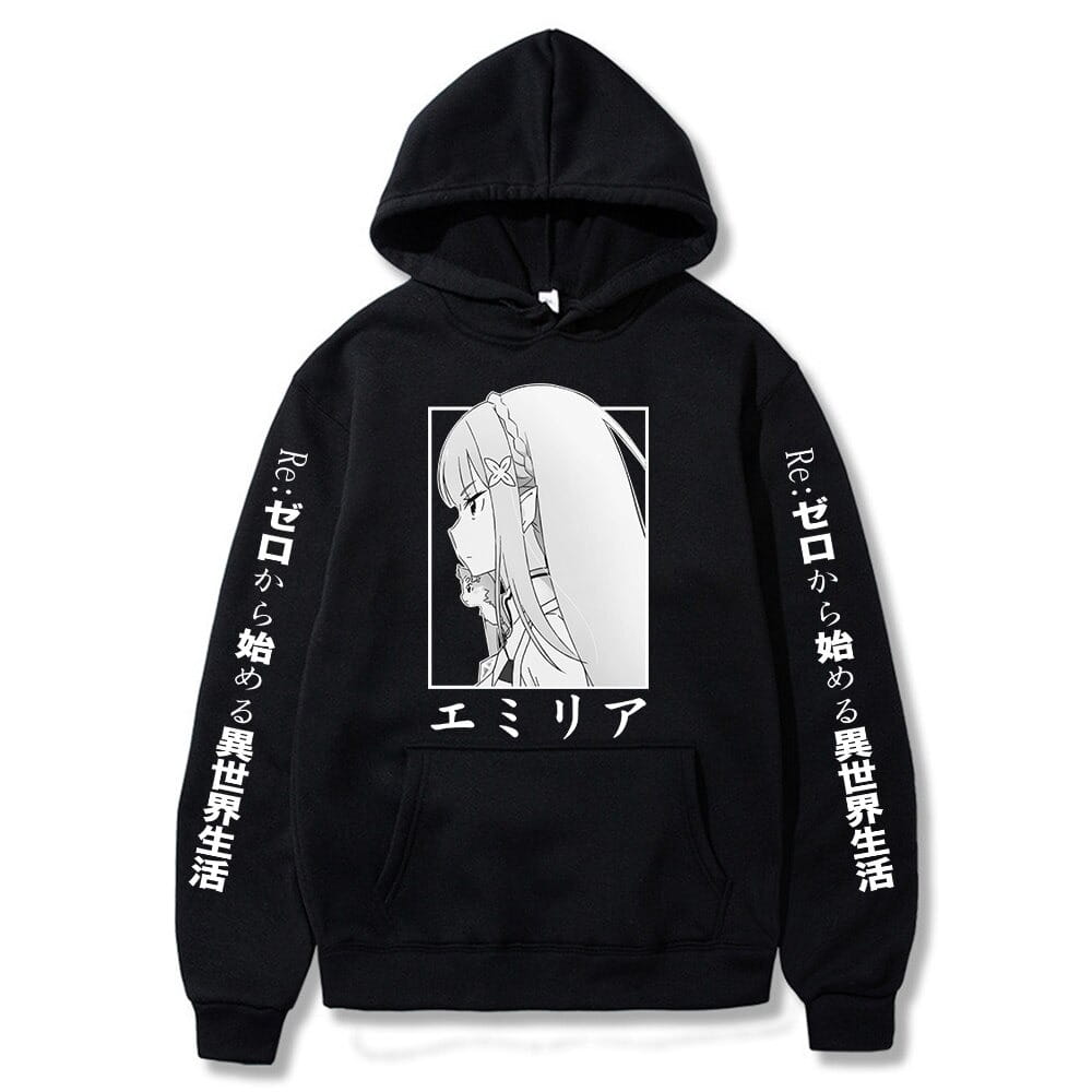 Re: Zero Emilia Anime Cotton Hoodie