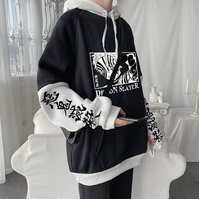 Demon Slayer Bluza Anime z Kapturem w Trzech Kolorach