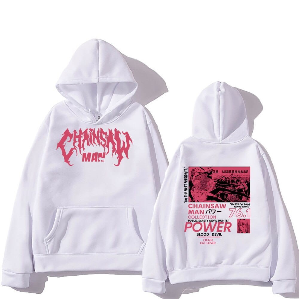 Cotton Hoodie anime Chainsaw Man Power Various Colors