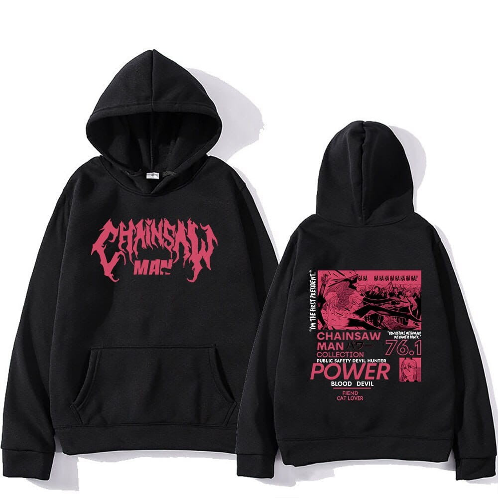 Cotton Hoodie anime Chainsaw Man Power Various Colors