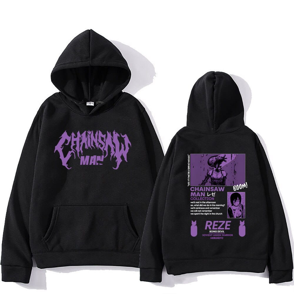 Cotton Hoodie anime Chainsaw Man Reze Various Colors