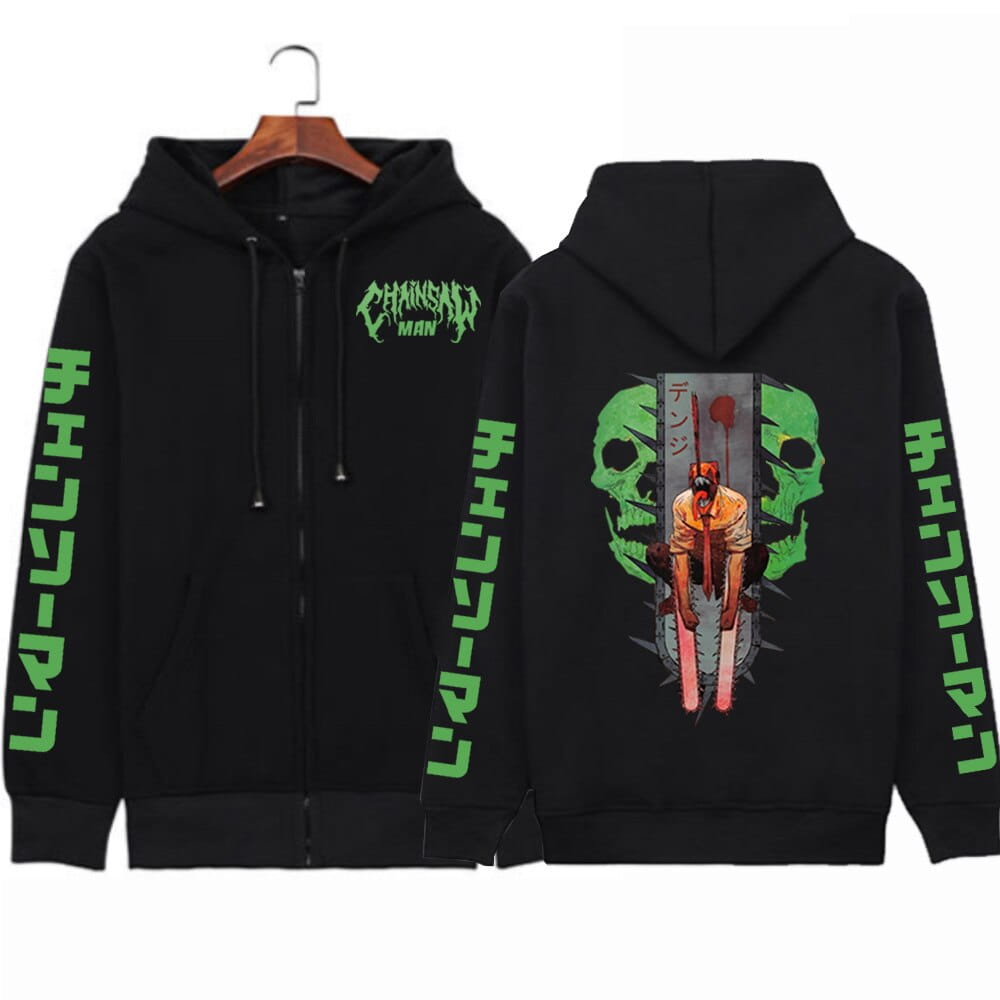 Cotton Hoodie rozpinana Anime Chainsaw Man Denji Various Colors
