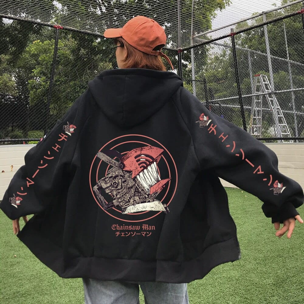 Chainsaw Man Multiple Colors Anime Zip-Up Cotton Hoodie