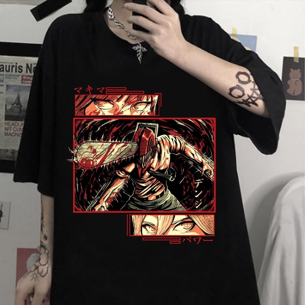 Chainsaw Man Various Colors 100% Cotton Anime T-Shirt