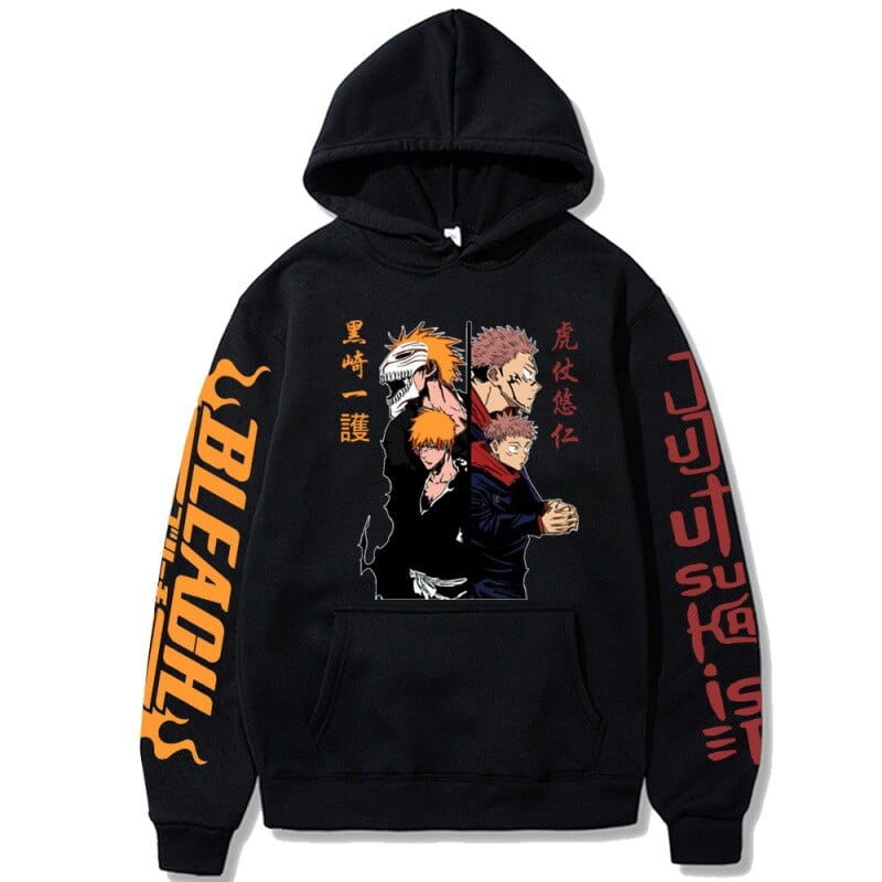 Cotton Hoodie anime Bleach x Jujutsu Kaisen Various Colors