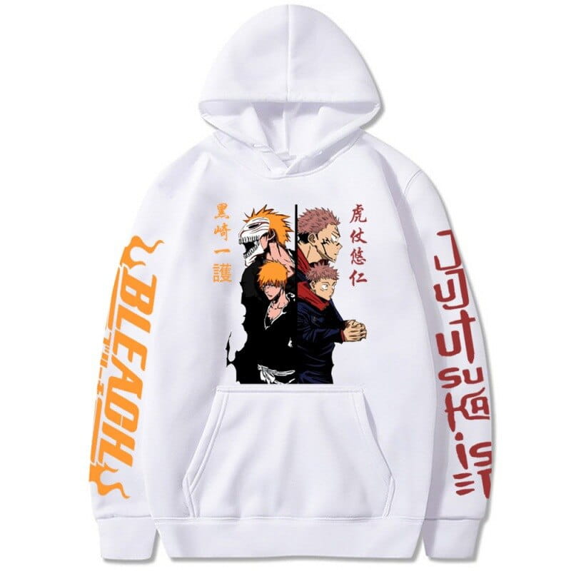 Cotton Hoodie anime Bleach x Jujutsu Kaisen Various Colors