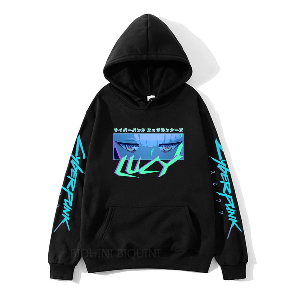 Cotton Hoodie anime Cyberpunk 2077 Lucy Colors