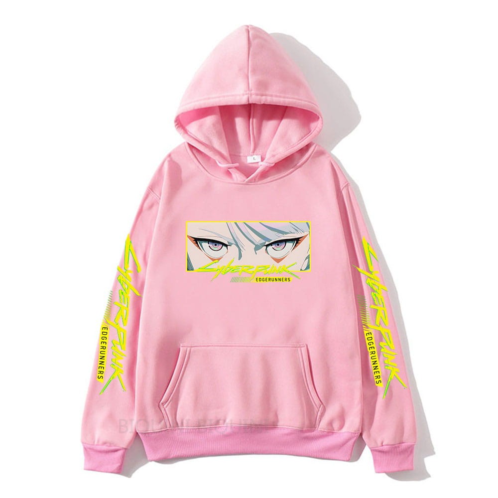 Cotton Hoodie anime Cyberpunk 2077 Lucy Eyes Colors