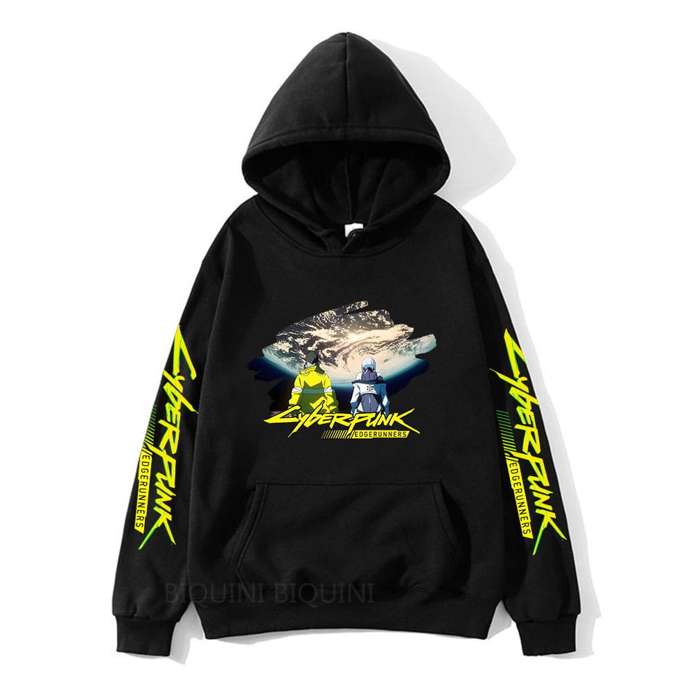 Cotton Hoodie anime Cyberpunk 2077 David and Lucy Colors