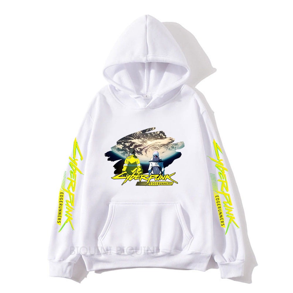 Cotton Hoodie anime Cyberpunk 2077 David and Lucy Colors