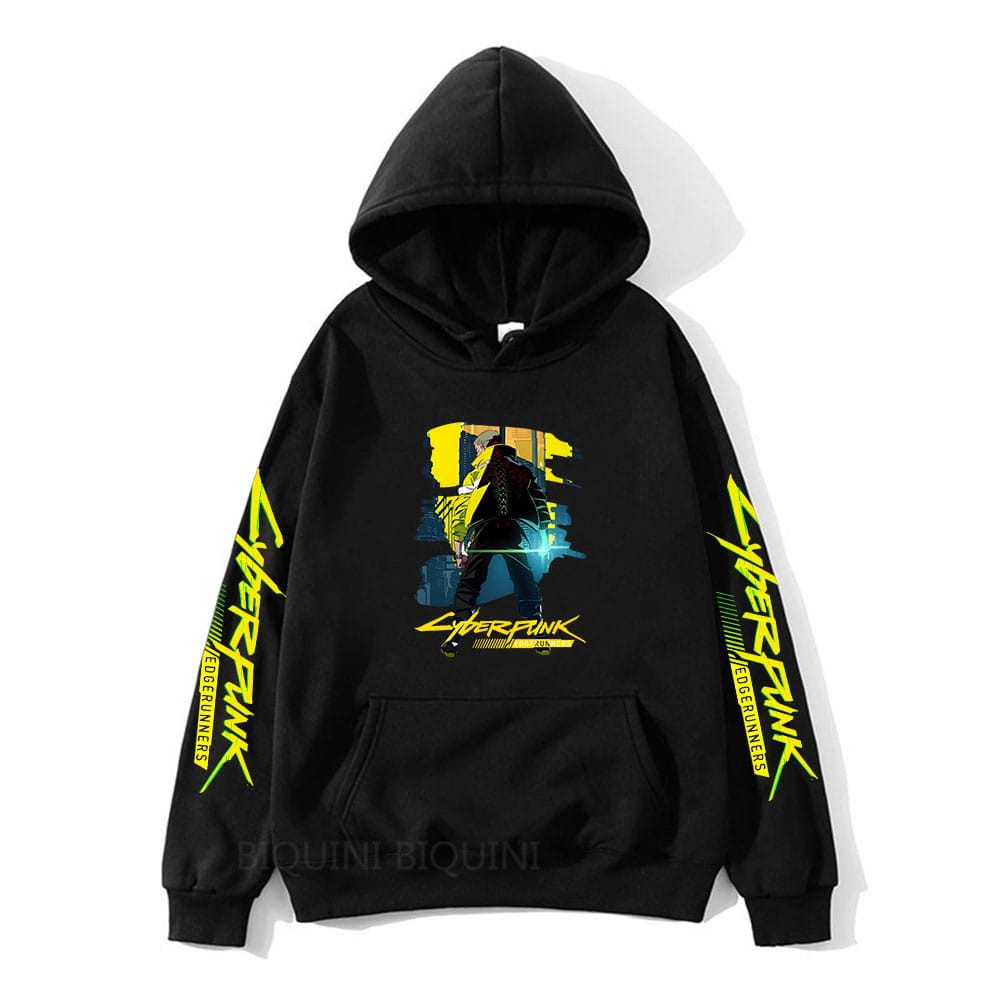 Cotton Hoodie anime Cyberpunk 2077 David Martinez Colors