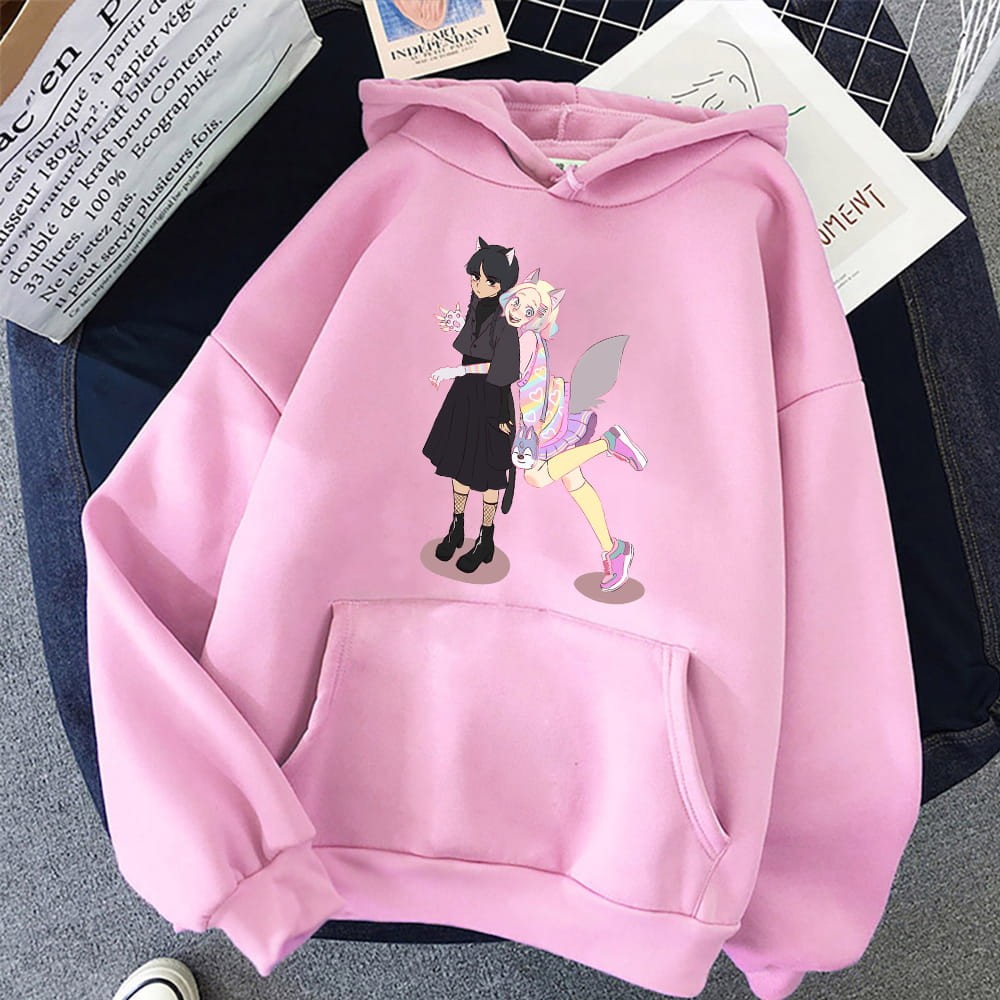 Anime Fleece Cotton Hoodie Wednesday Addams Colors