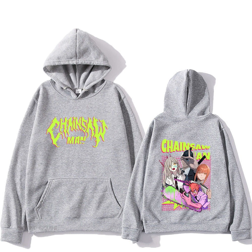 Cotton Hoodie anime Chainsaw Man Makima Denji Aki Power
