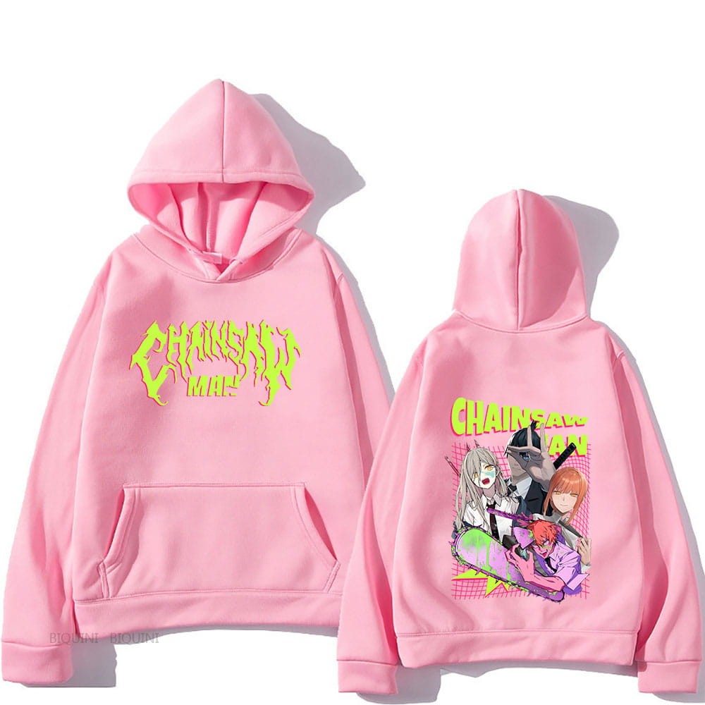 Cotton Hoodie anime Chainsaw Man Makima Denji Aki Power