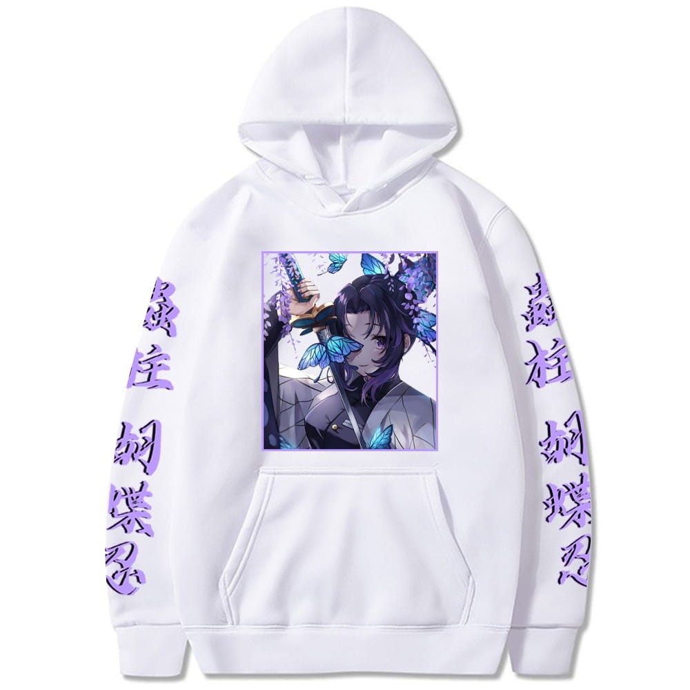Bawełniana bluza z kapturem Demon Slayer Shinobu Kocho
