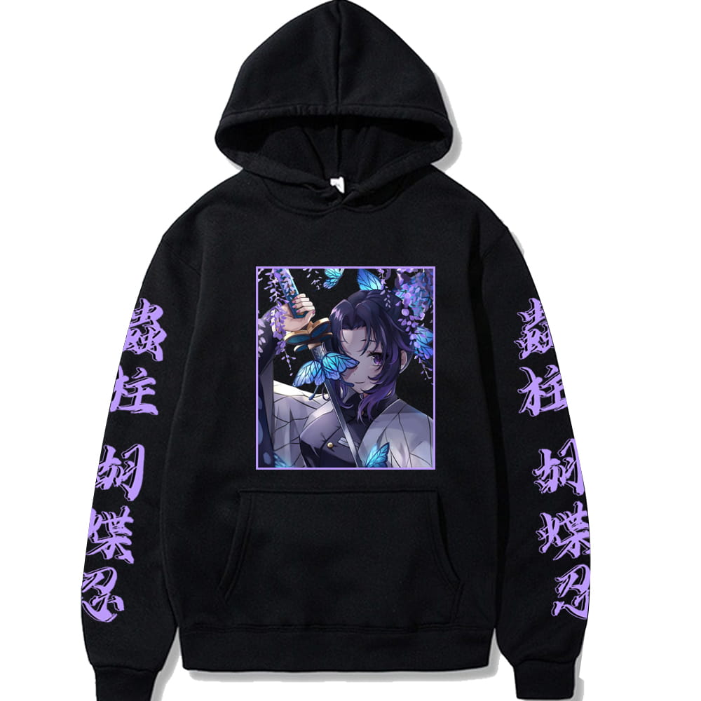 Bawełniana bluza z kapturem Demon Slayer Shinobu Kocho