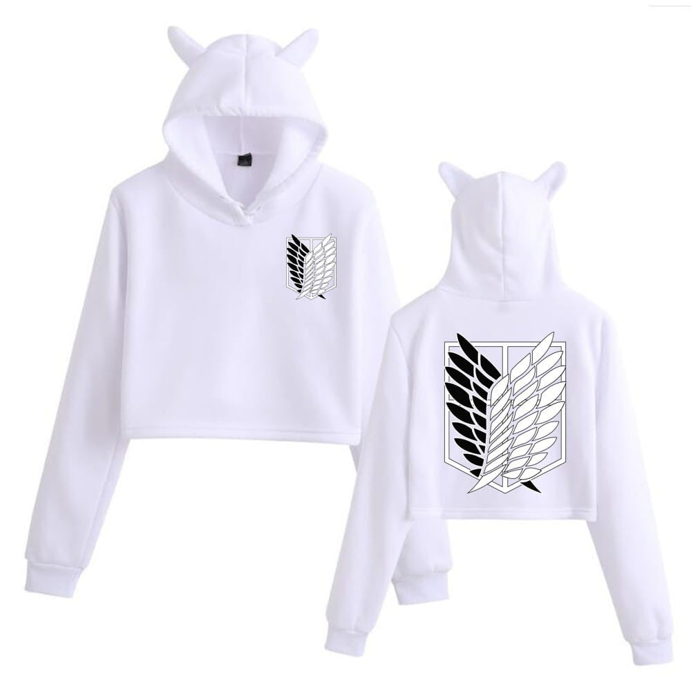 Anime Crop Top Hoodie Attack on Titan Levi