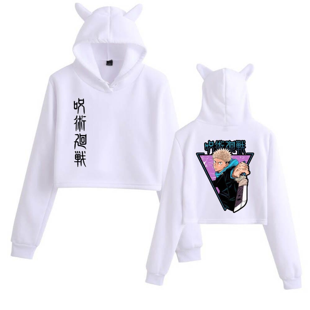 Anime Crop Top Hoodie Jujutsu Kaisen