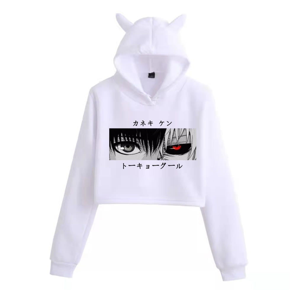 Anime Crop Top Hoodie Tokyo Ghoul