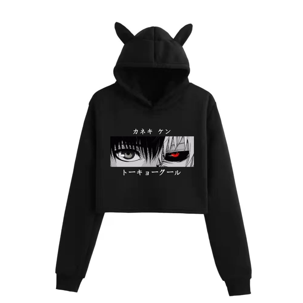 Anime Crop Top Hoodie Tokyo Ghoul