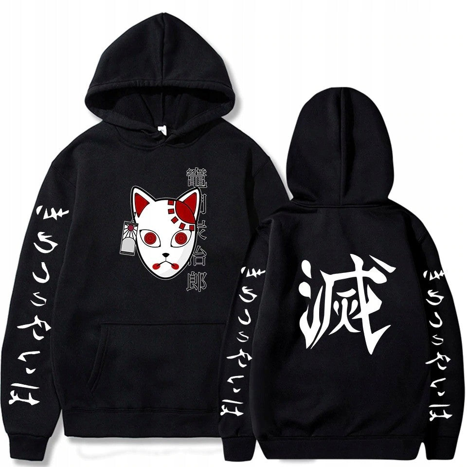 Bluza bawełniana z kapturem Demon Slayer Anime