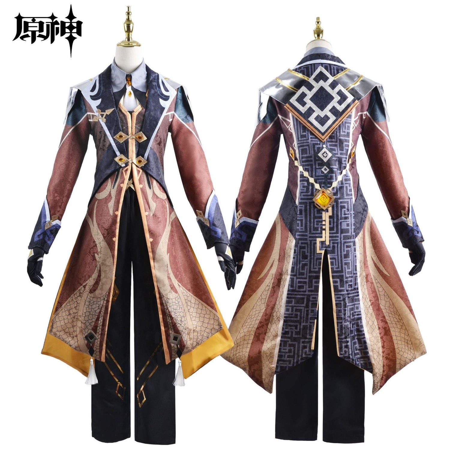 Cosplay Costume Zhongli Set Genshin Impact Halloween
