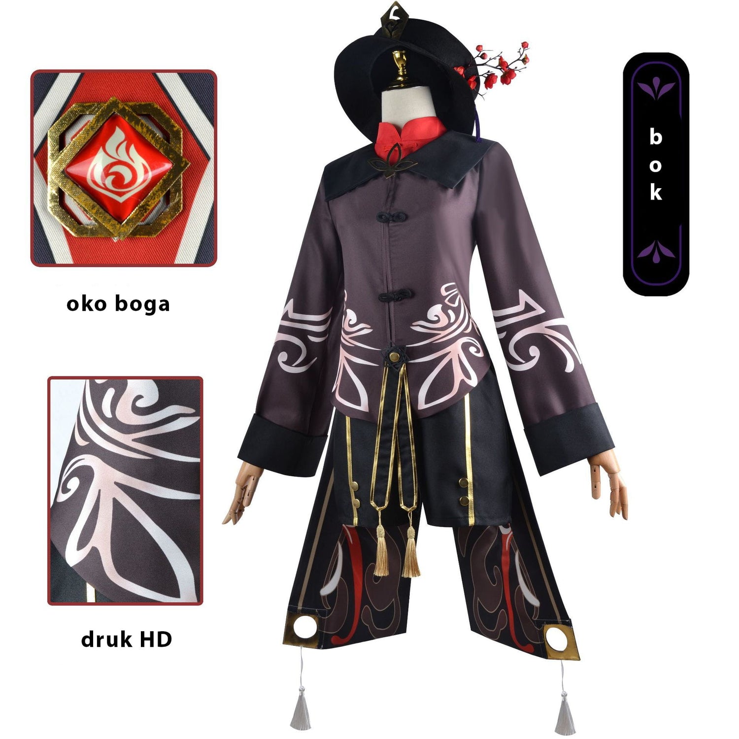 Cosplay Costume Hu Tao Set Genshin Impact Halloween