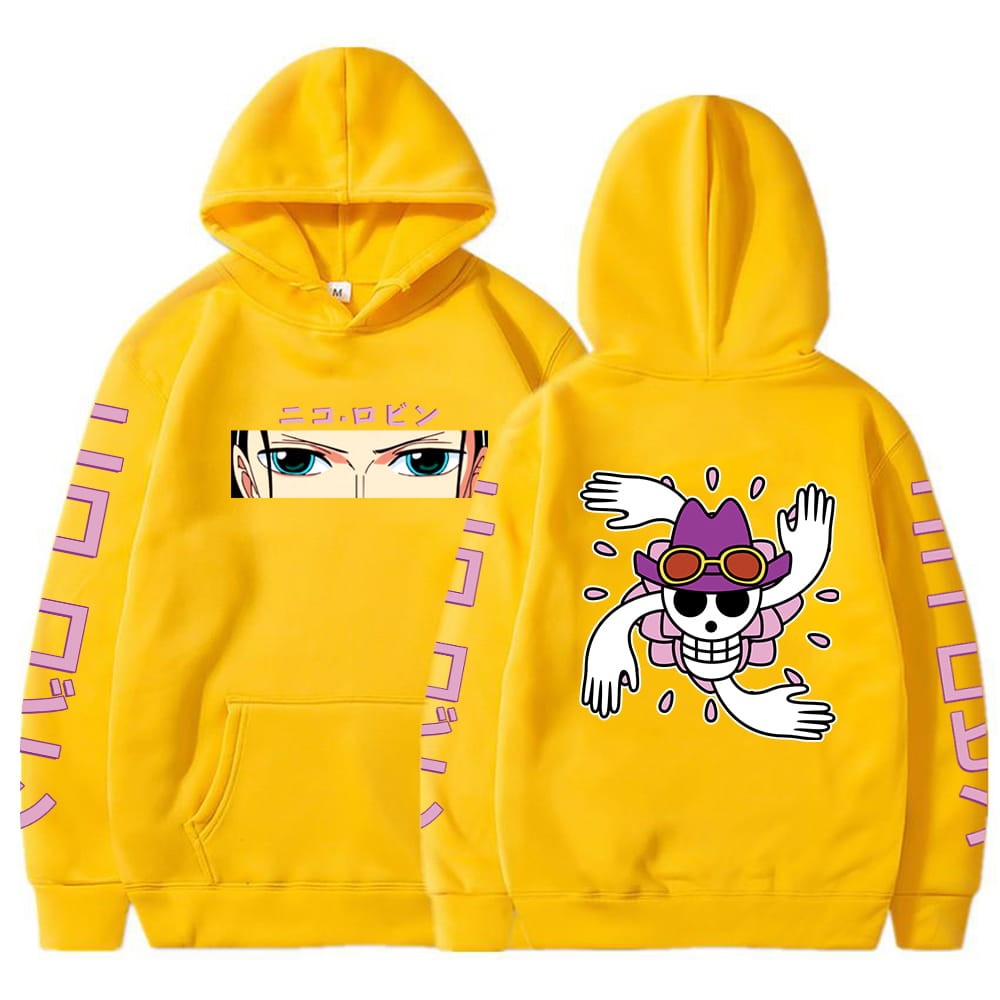 Anime Cotton Hoodie One Piece Robin Nico
