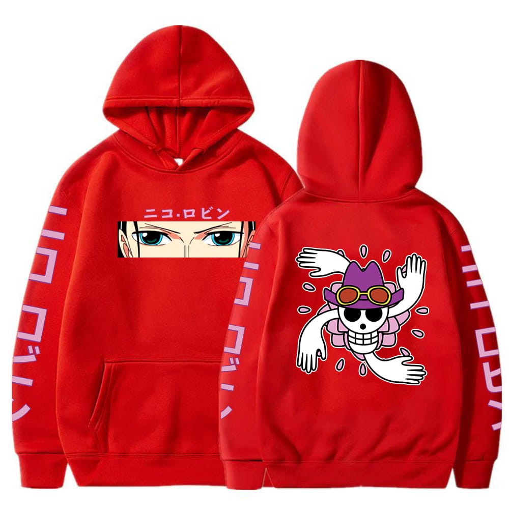 Anime Cotton Hoodie One Piece Robin Nico