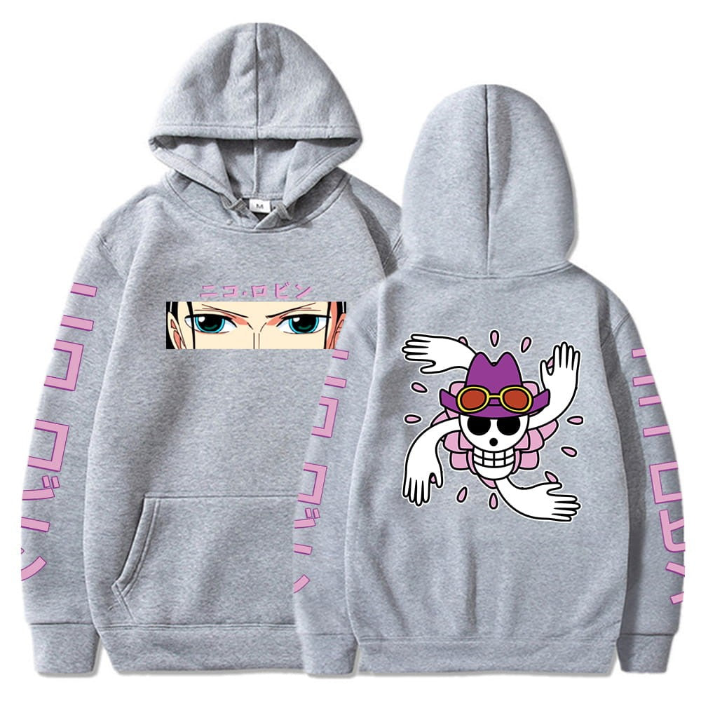 Anime Cotton Hoodie One Piece Robin Nico